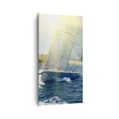 Canvastavla - Bild på duk - Dags att lämna staden - 65x120 cm