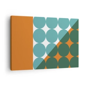 Canvastavla - Bild på duk - Geometriska mönster i kontrasterande färger - 70x50cm - Uppåt och på diagonalen - Modern väggdekoration för vardagsrum och sovrum ARTTOR