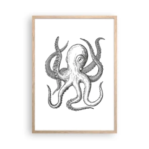 Affisch i ram av ljusek - Dansar med vågorna - 50x70 cm