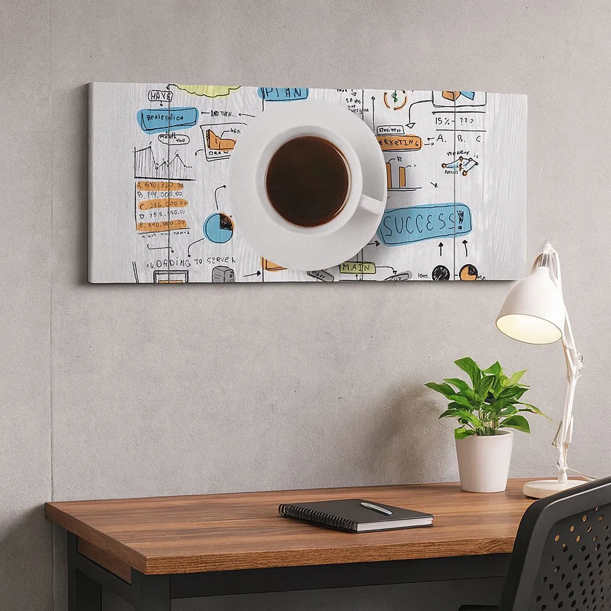 Canvastavla - Bild på duk - Rastdags - 100x40 cm