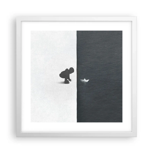 Affisch i vit ram - En stor expedition - 40x40 cm