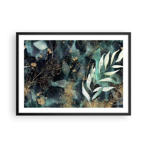Affisch i svart ram - Förtrollad trädgård - 70x50 cm