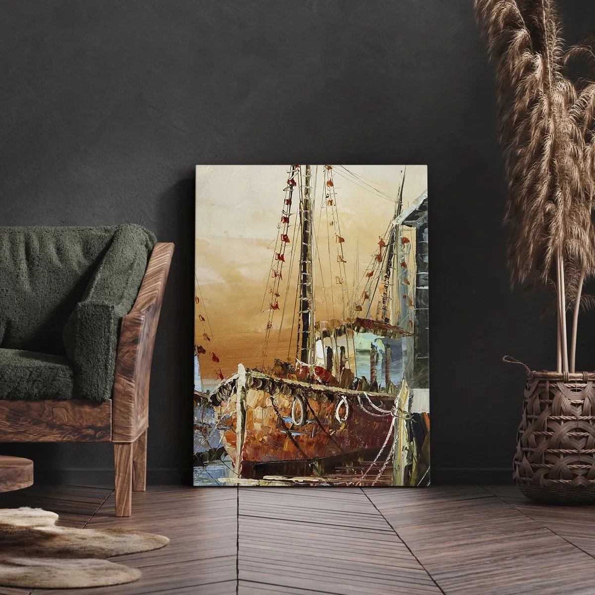 Canvastavla - Bild på duk - Lugn hemresa - 45x80 cm