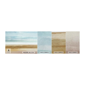 Provbit av fototapet Premium Canvas - Svalkande - Abstraktion, Kust, Strand - 100x30 cm