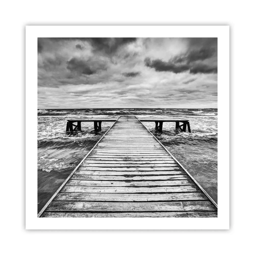 Affisch - Jag väntar på vind som blåser bort... - 60x60 cm