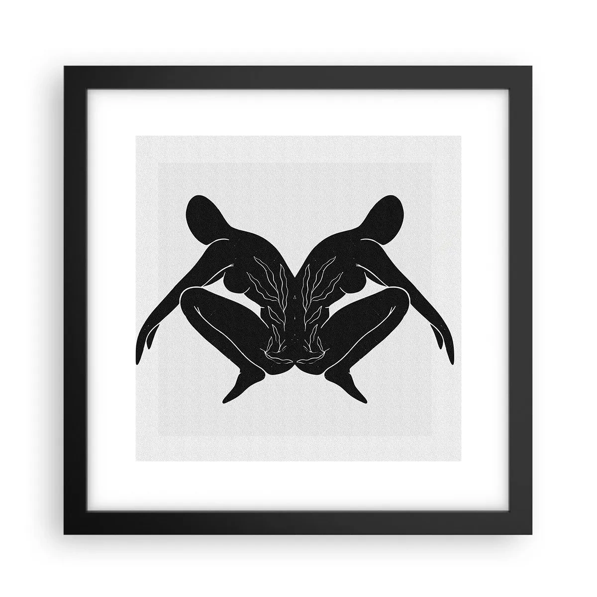 Affisch i svart ram - En delad själ - 30x30 cm