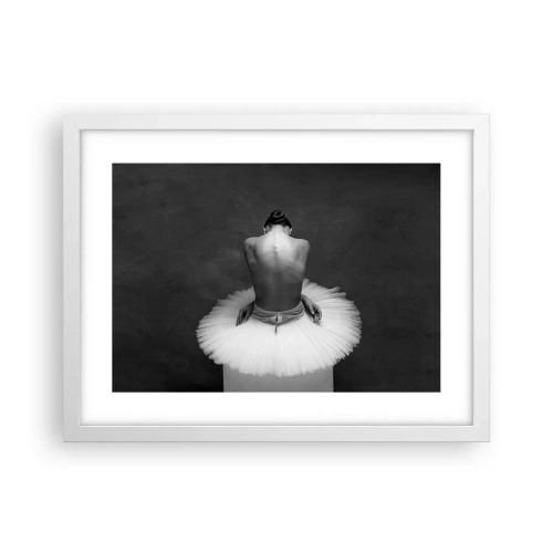 Affisch i vit ram - Hon blommar ut - 40x30 cm