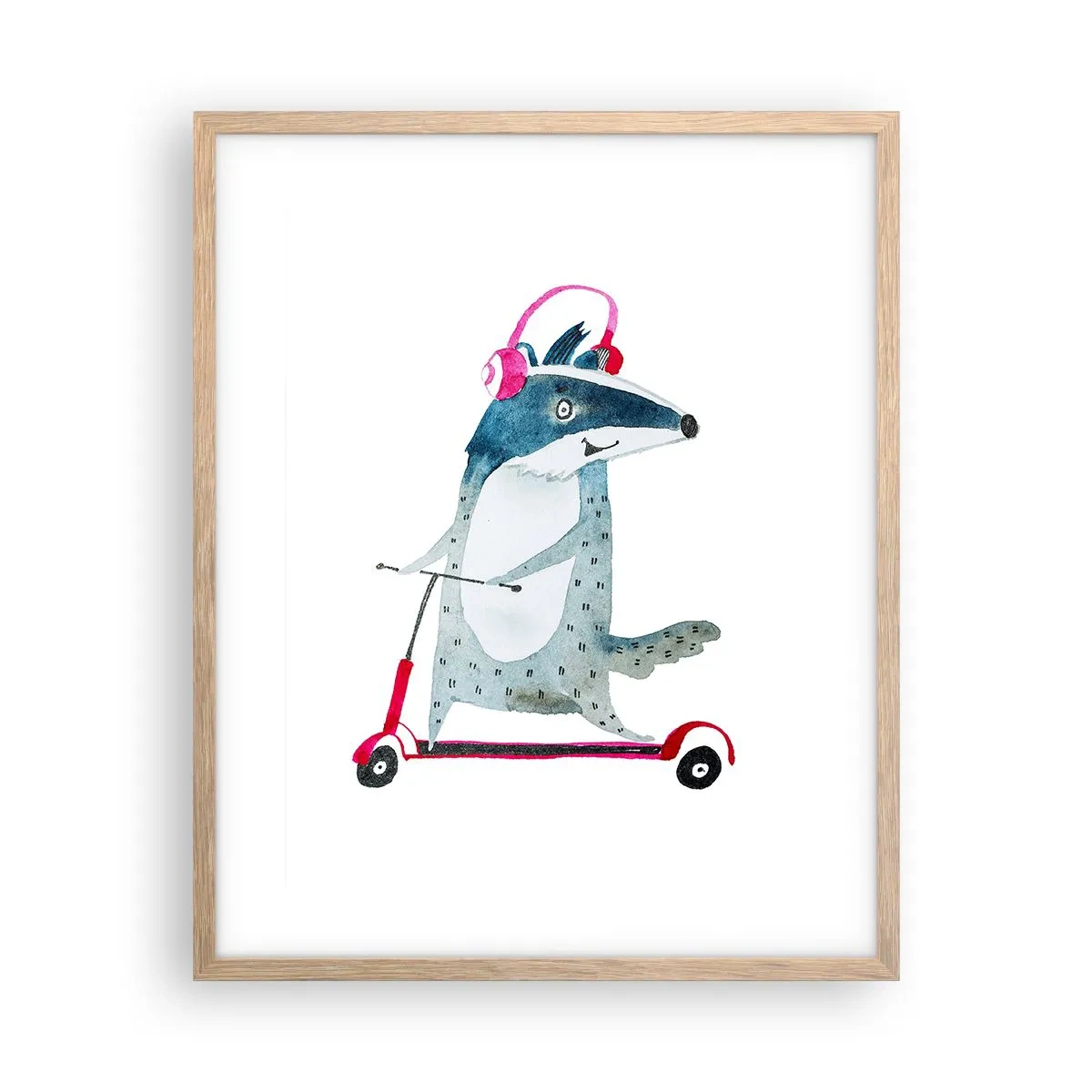 Affisch i ram av ljusek - Grävlingens glädje - 40x50 cm