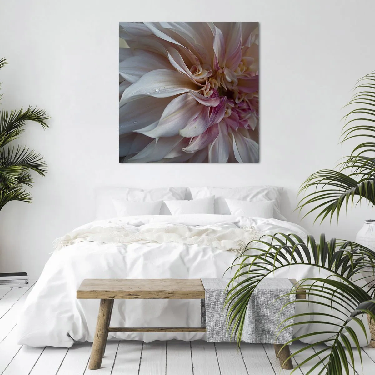 Canvastavla - Bild på duk - Blommande friskhet - 60x60 cm