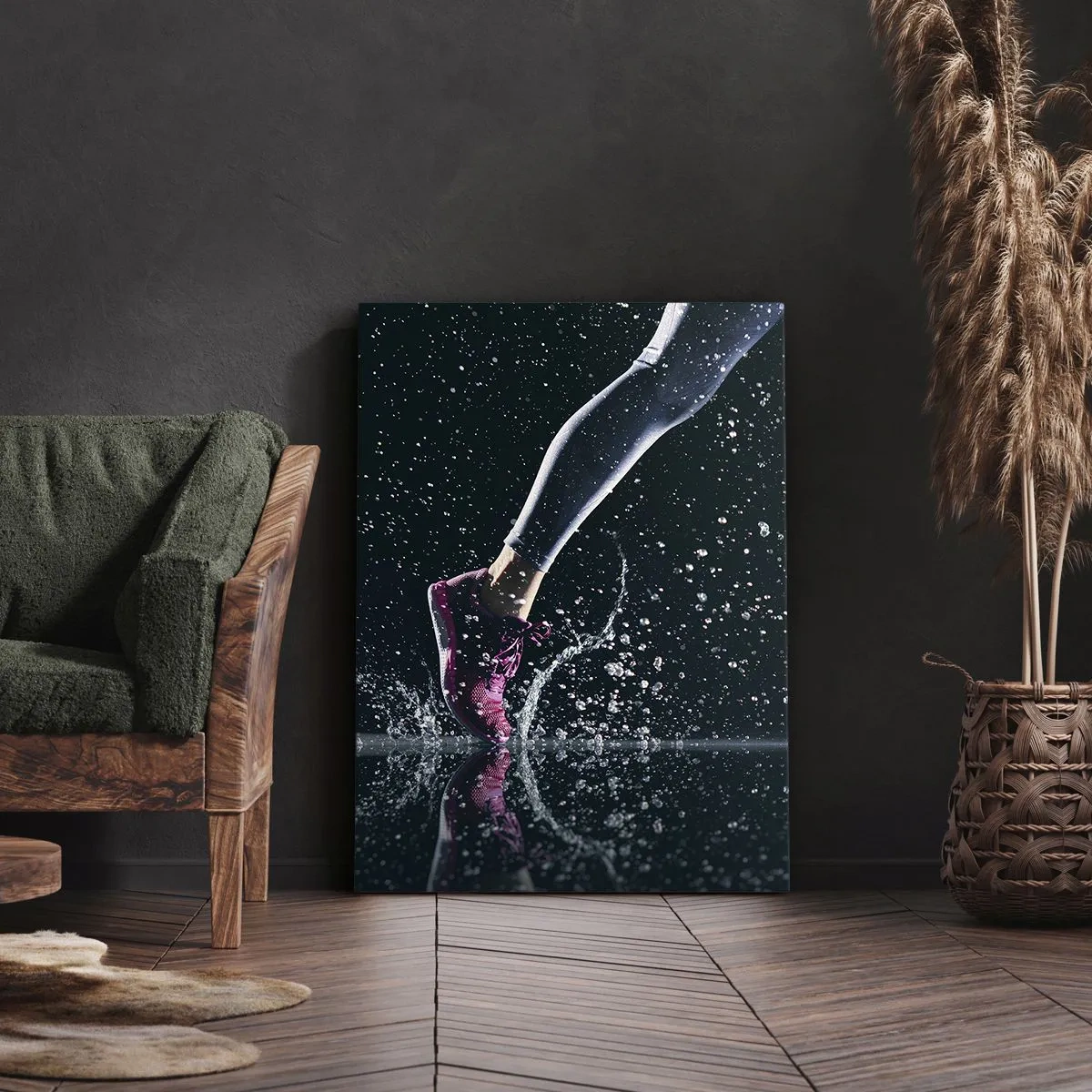 Canvastavla - Bild på duk - Med all kraft i benen - 50x70 cm