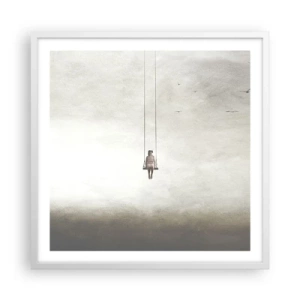 Affisch i vit ram - Barn i oss - 60x60 cm