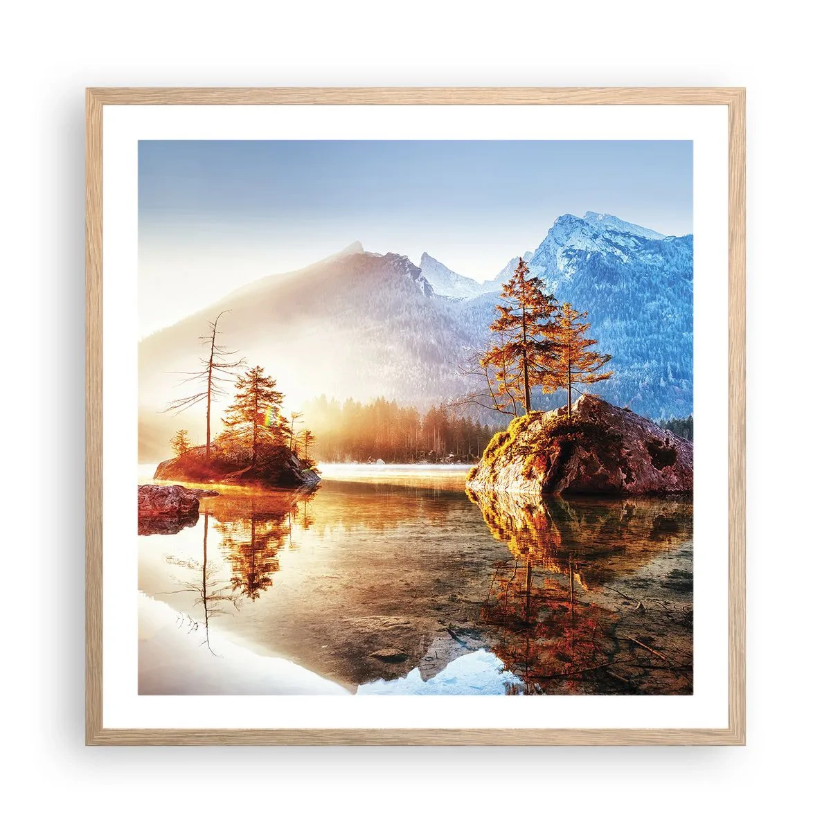 Affisch i ram av ljusek - Naturen i ett nytt ljus - 60x60 cm