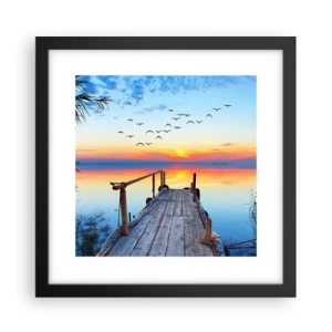 Affisch i svart ram - Dags att vända hem... - 30x30 cm