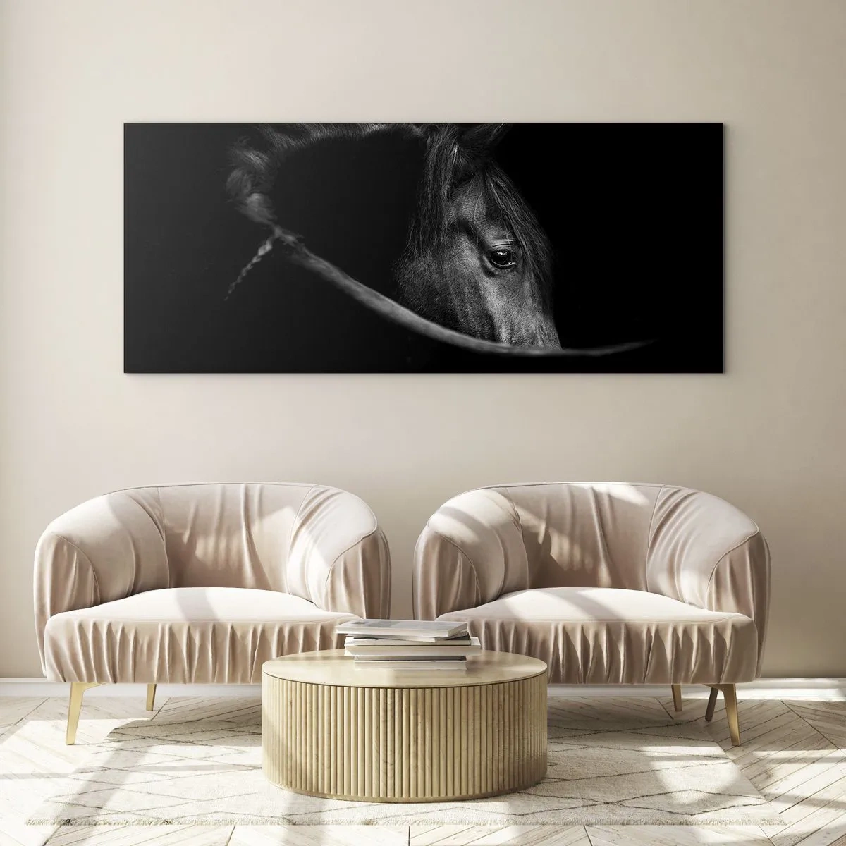 Glastavla - Bild på glas - Svart prins - 100x40 cm