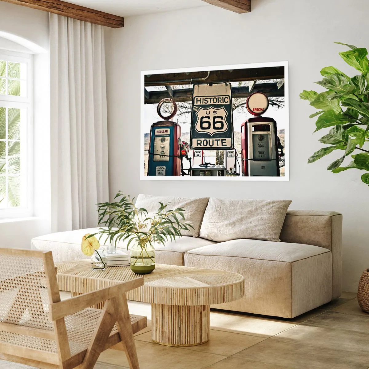 Affisch - Amerikansk retroresa - 91x61 cm