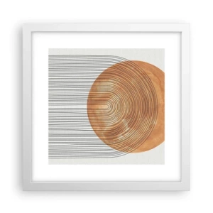 Affisch i vit ram - En solig komposition - 30x30 cm