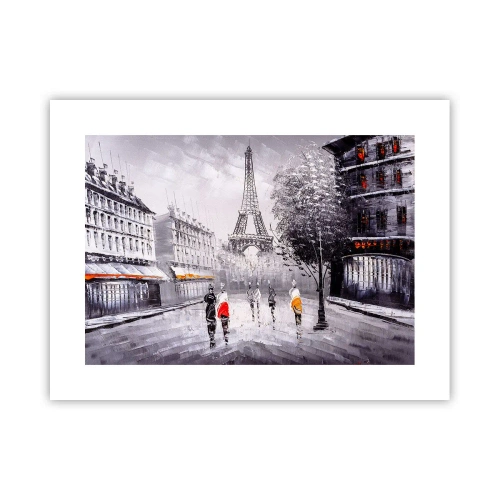 Affisch - Promenad i Paris - 40x30 cm