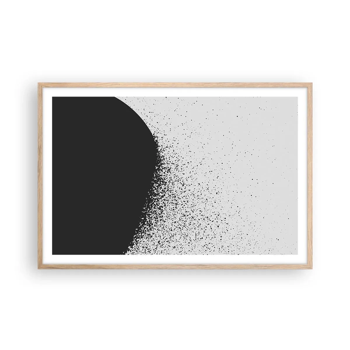 Affisch i ram av ljusek - Partiklarnas rörelse - 91x61 cm