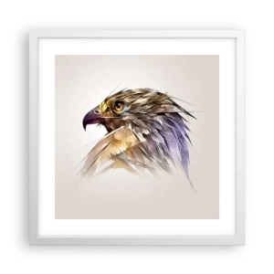 Affisch i vit ram - En kämpes porträtt - 40x40 cm