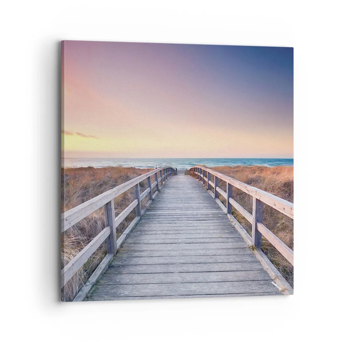 Canvastavla - Bild på duk - Kvällssken i Östersjön - 70x70 cm