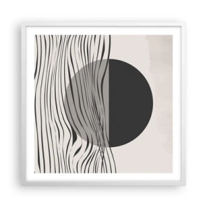 Affisch i vit ram - Halvdan komposition - 60x60 cm