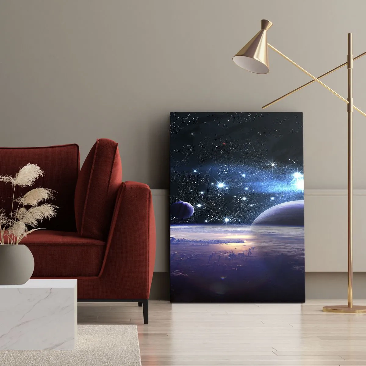 Canvastavla - Bild på duk - Fortfarande ensamma? - 45x80 cm