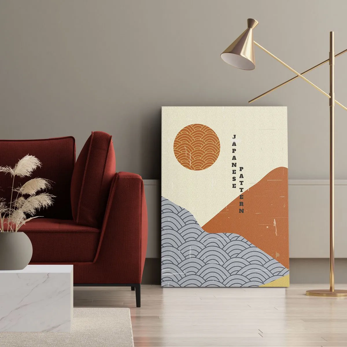 Canvastavla - Bild på duk - I den japanska andan - 50x70 cm