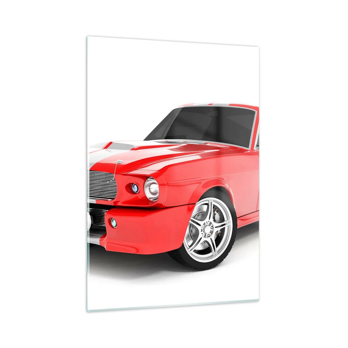 Glastavla - Bild på glas - Mustang snabb som vinden - 50x70 cm