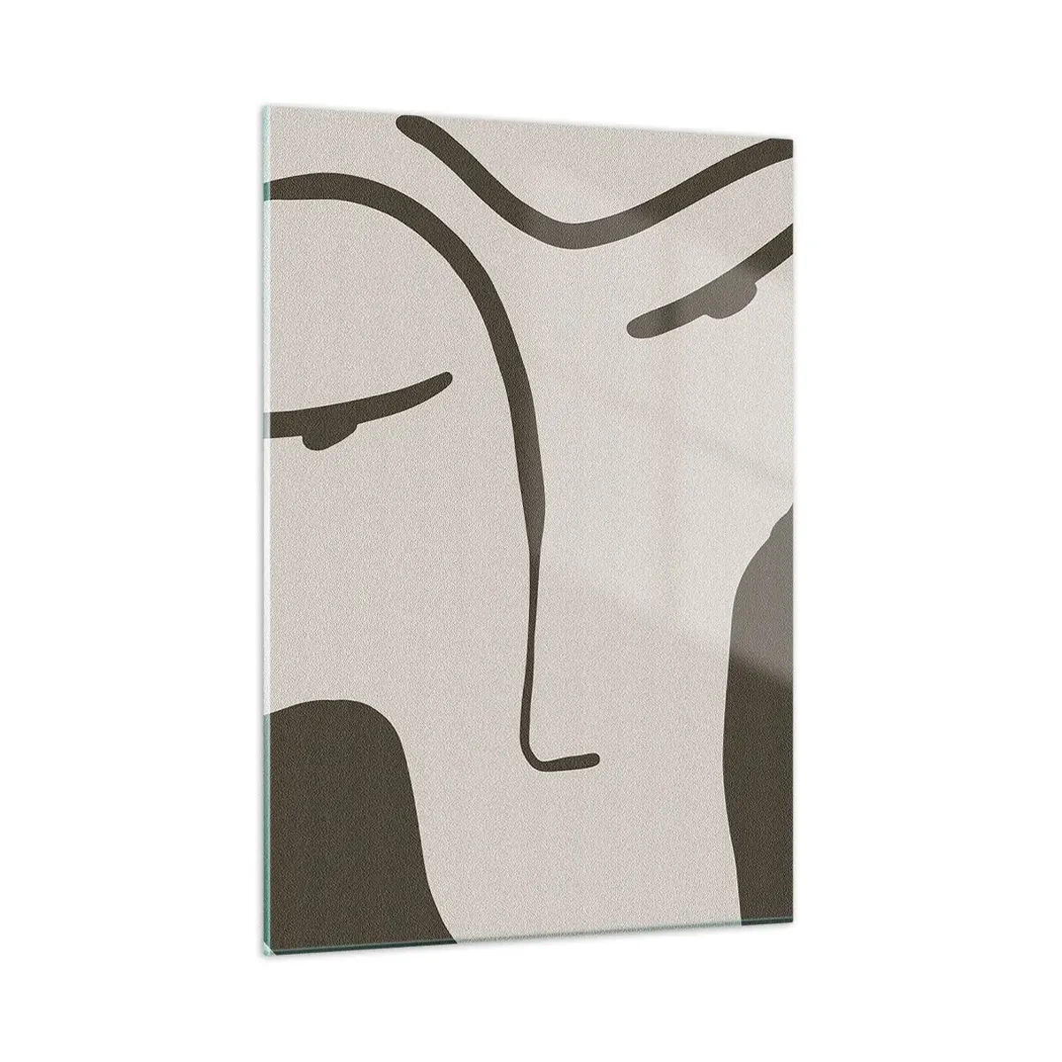 Glastavla - Bild på glas - Som från en målning av Modigliani - 50x70 cm