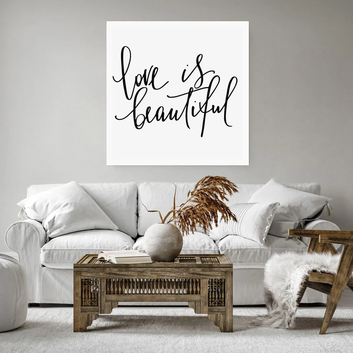 Affisch - Läs och upprepa - 40x40 cm