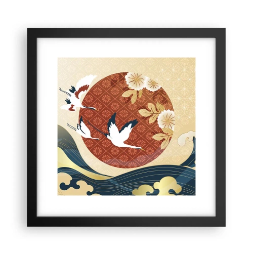 Affisch i svart ram - Japansk saga - 30x30 cm