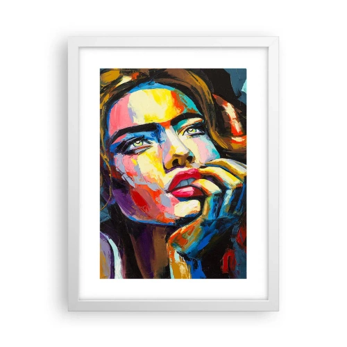 Affisch i vit ram - Drömmar seglar i himlen som fåglar - 30x40 cm