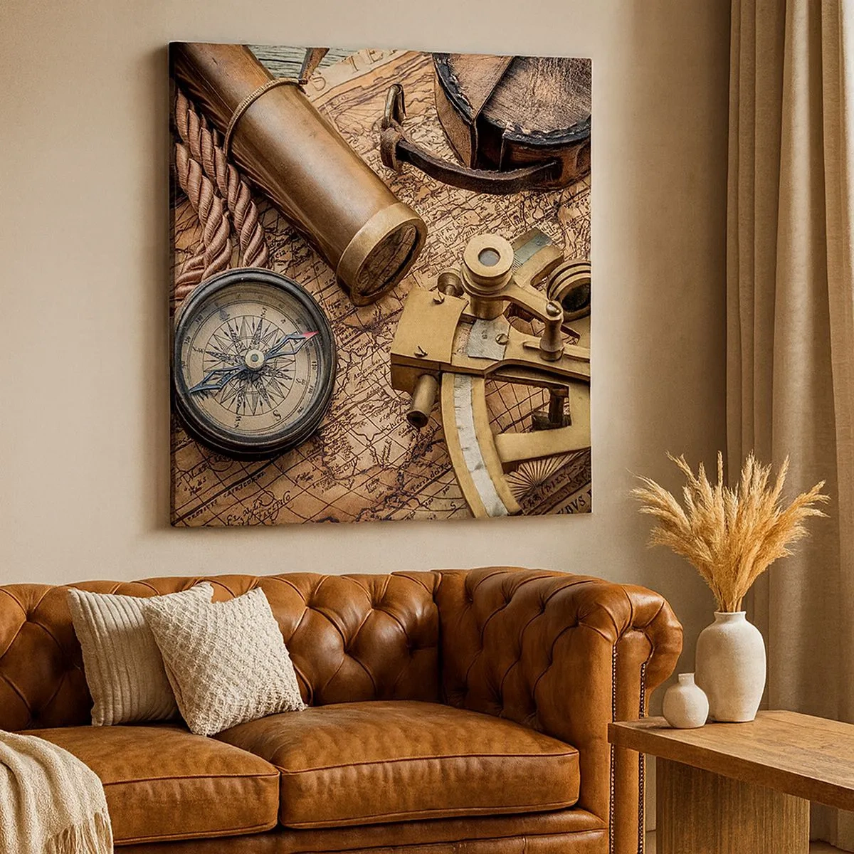 Canvastavla - Bild på duk - Sätt ut kursen - 30x30 cm