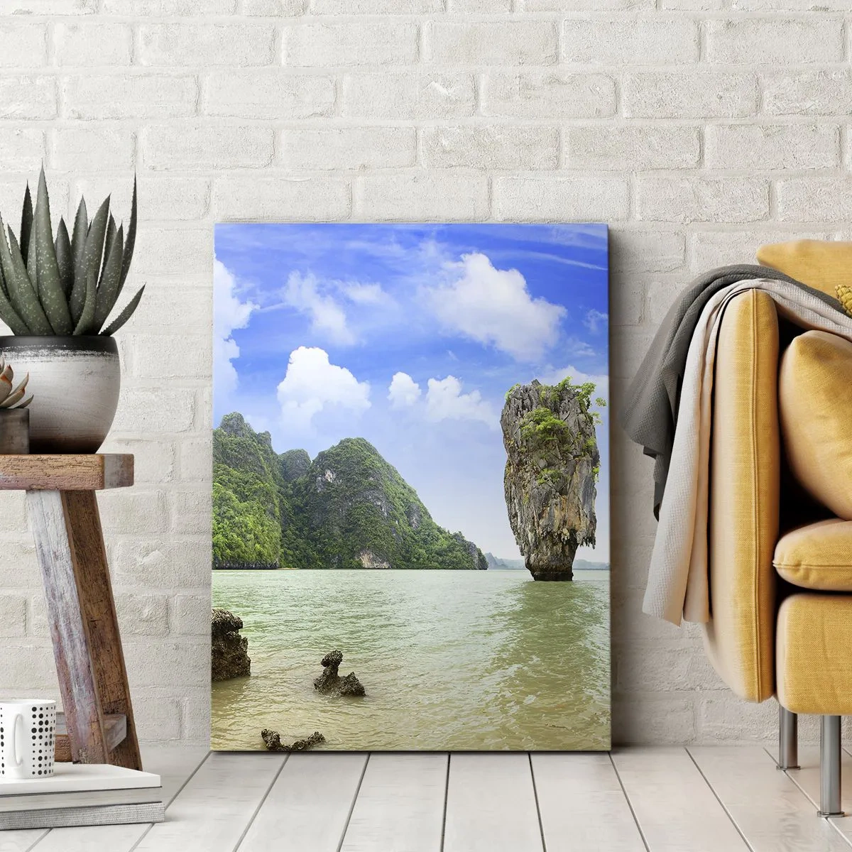 Canvastavla - Bild på duk - Naturens bergsunder - 50x70 cm