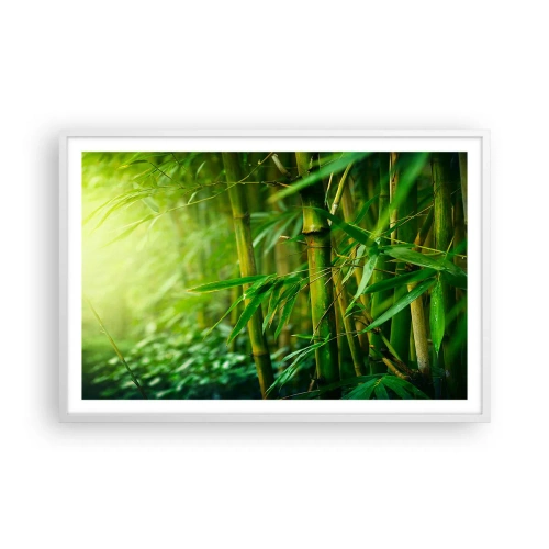 Affisch i vit ram - Lär känna grönskan i sig - 91x61 cm