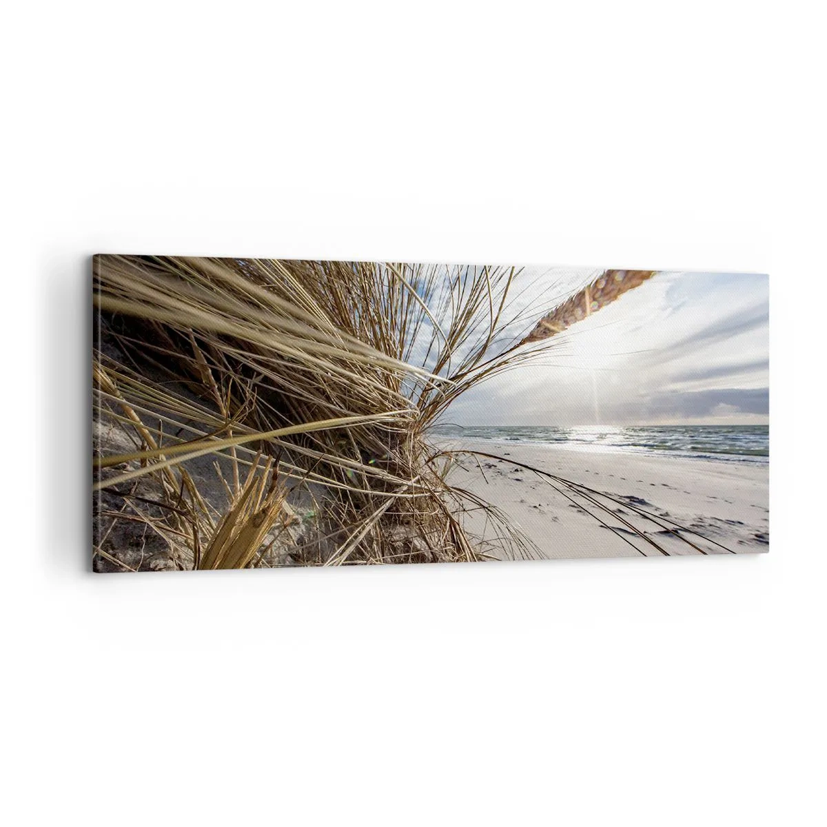 Canvastavla - Bild på duk - Elementens möte - 100x40 cm