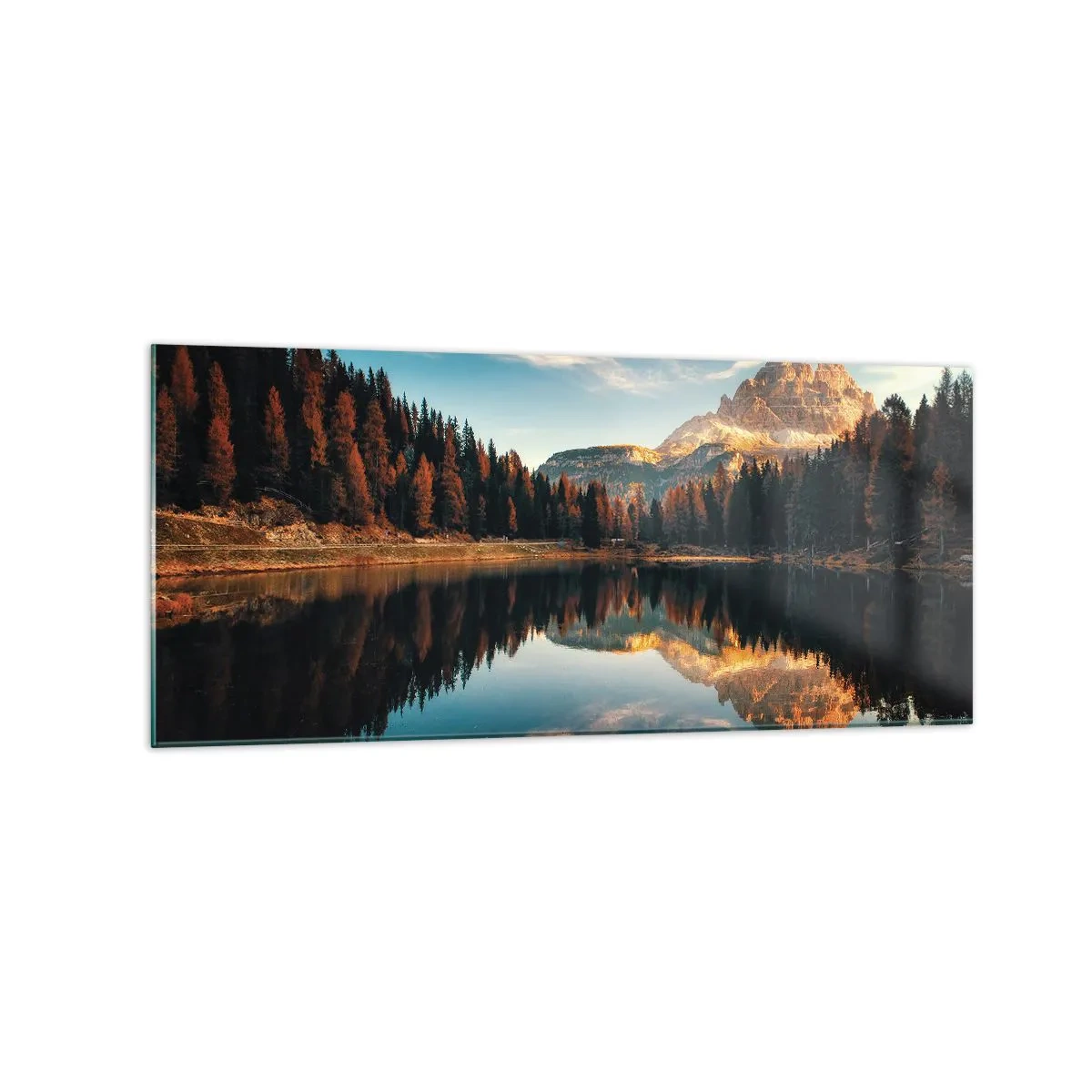 Glastavla - Bild på glas - Dubbelt landskap - 120x50 cm