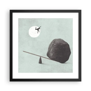 Affisch i svart ram - Uppfylld dröm - 40x40 cm