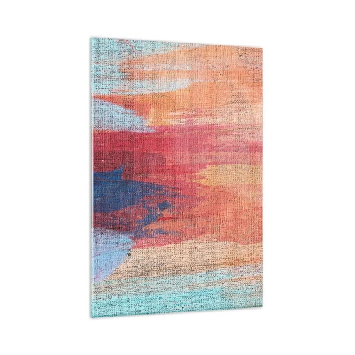 Glastavla - Bild på glas - Rinnande regnbåge - 80x120 cm