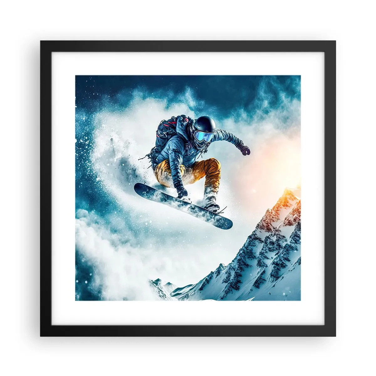 Affisch i svart ram - Extrema känslor - 40x40 cm