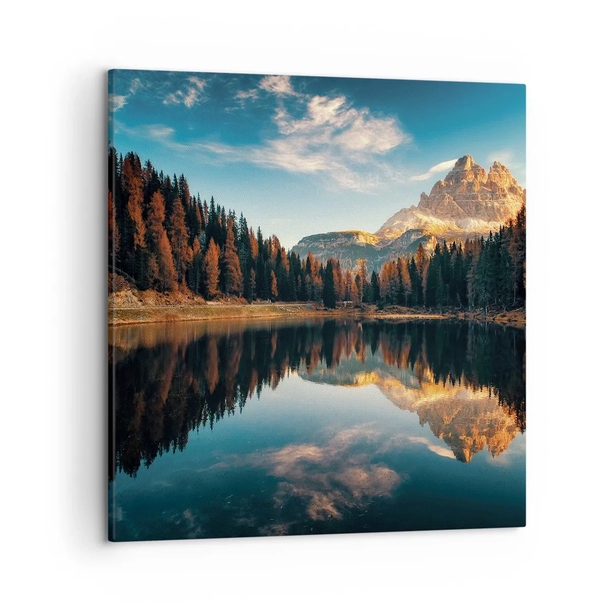 Canvastavla - Bild på duk - Dubbelt landskap - 50x50 cm