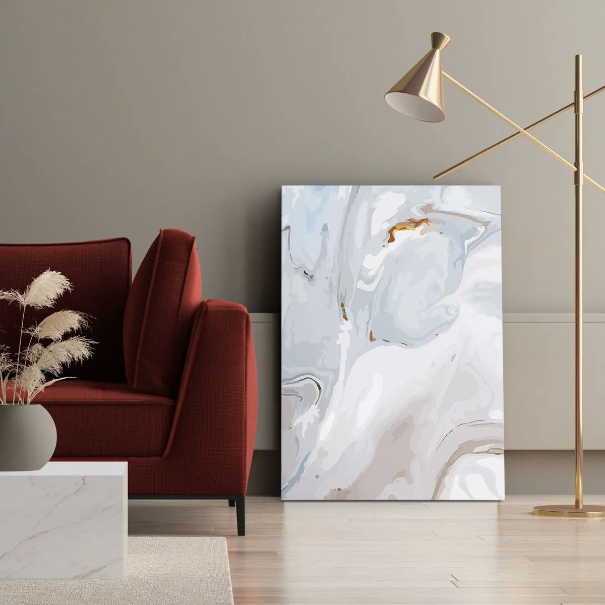 Canvastavla - Bild på duk - Utbuktande vithet - 80x120 cm