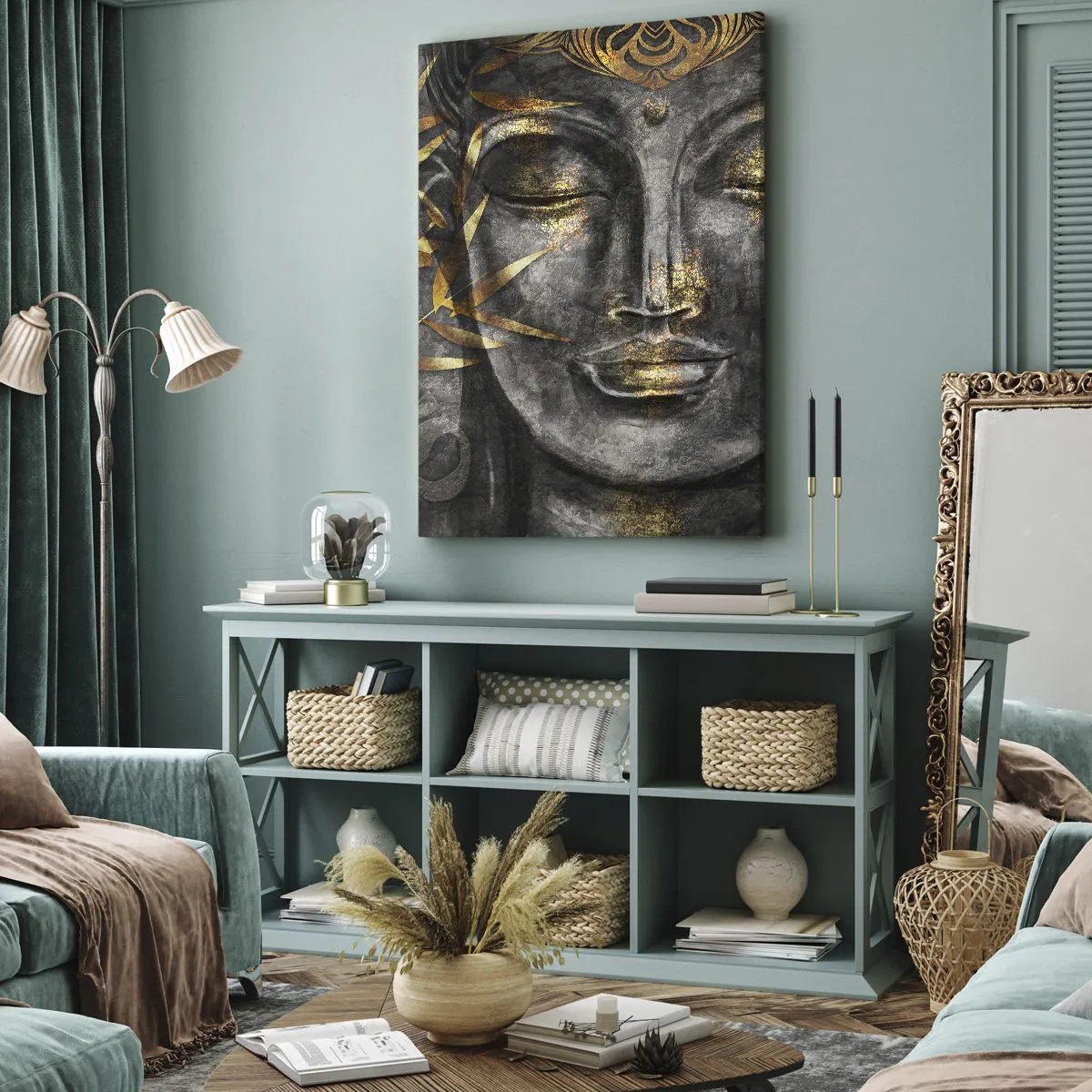 Canvastavla - Bild på duk - Känn lugnet - 55x100 cm