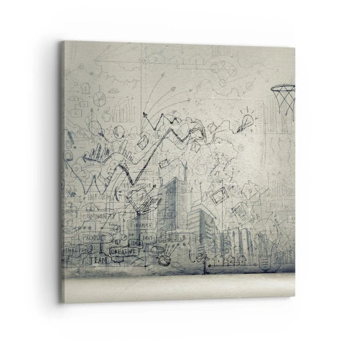 Canvastavla - Bild på duk - Mitt underbara stadsliv - 70x70 cm