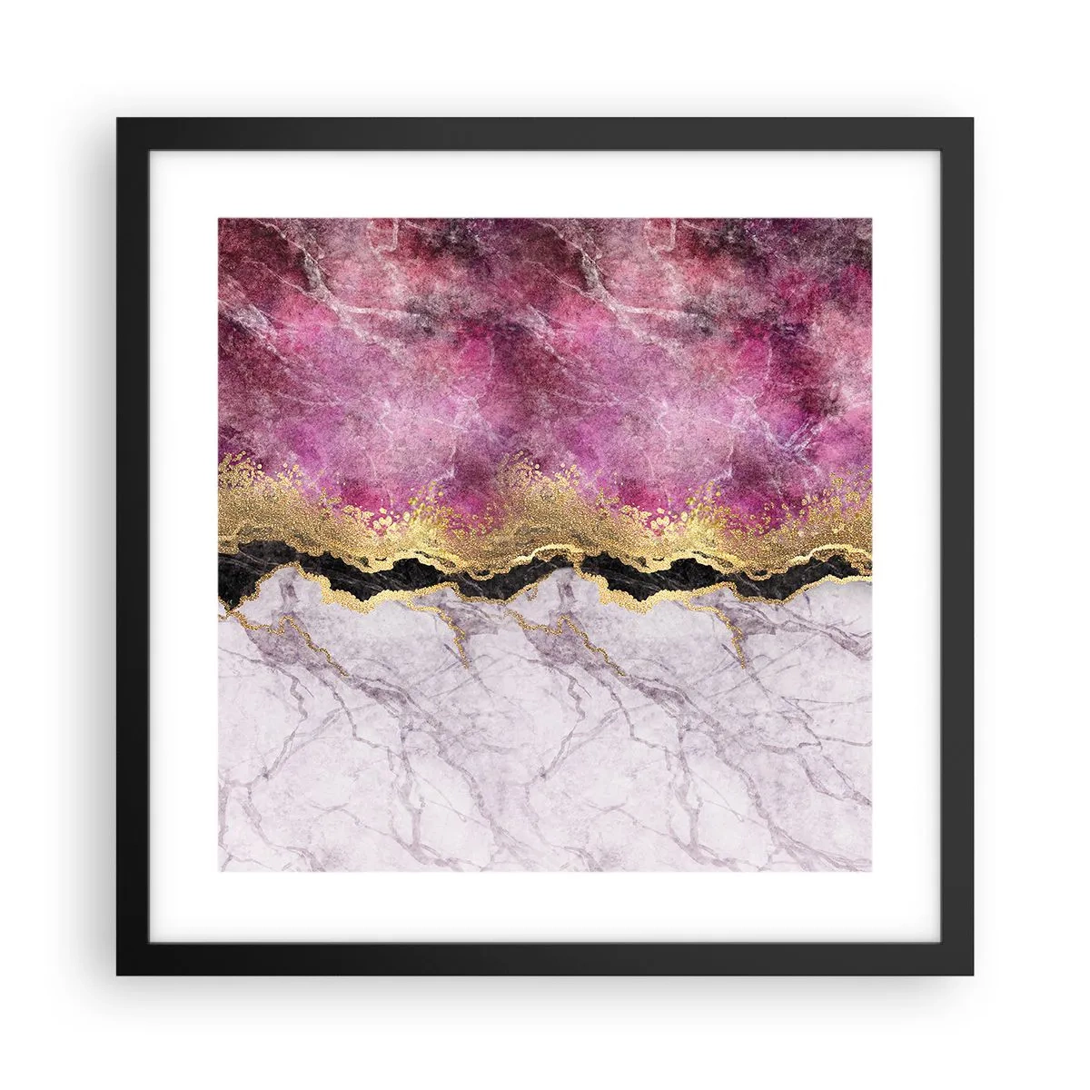 Affisch i svart ram - På gränsen - 40x40 cm