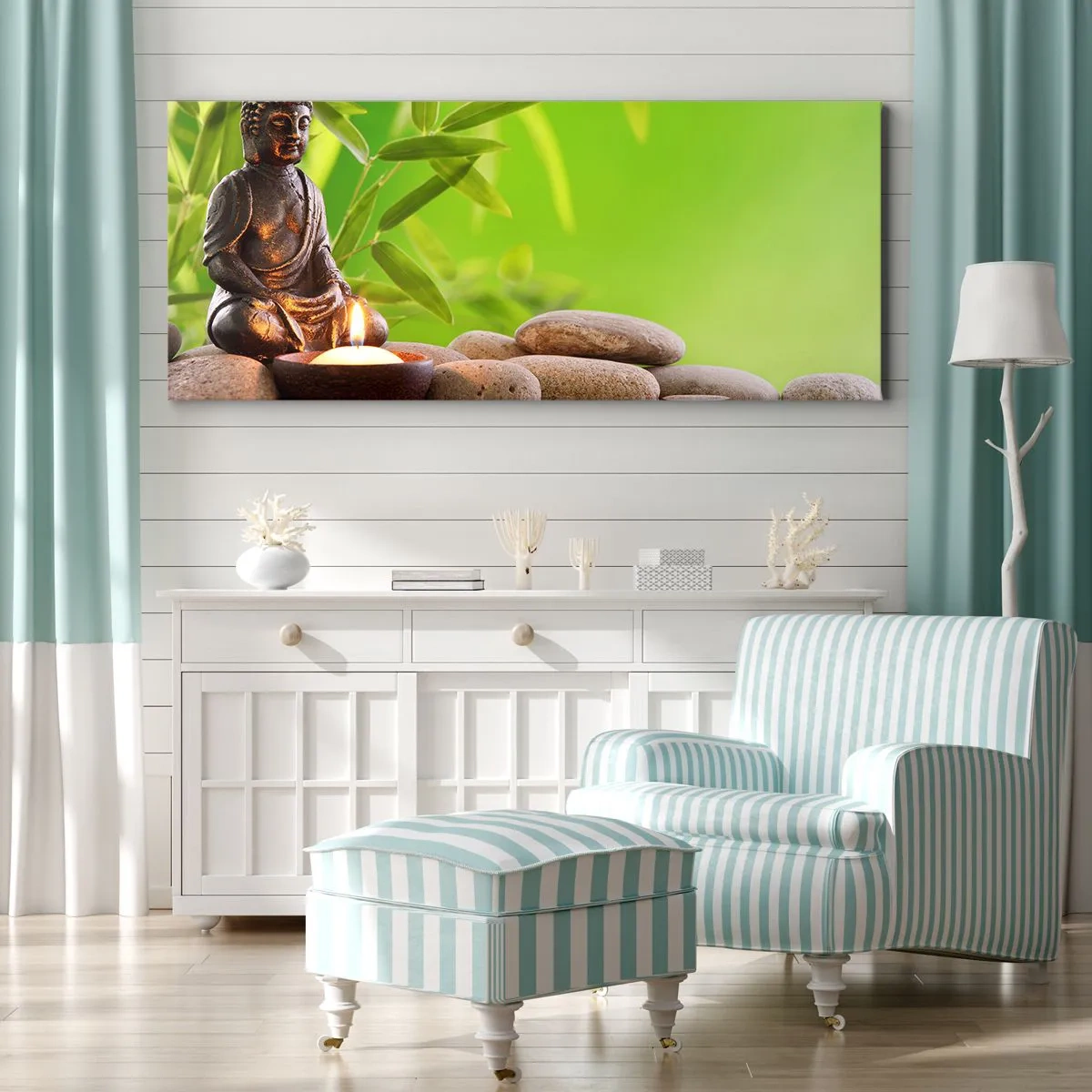 Canvastavla - Bild på duk - Livet är skönt - 120x50 cm