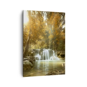 Canvastavla - Bild på duk - Parkkaskad - 50x70 cm