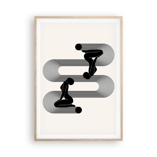 Affisch i ram av ljusek - Sensuell symmetri - 70x100 cm