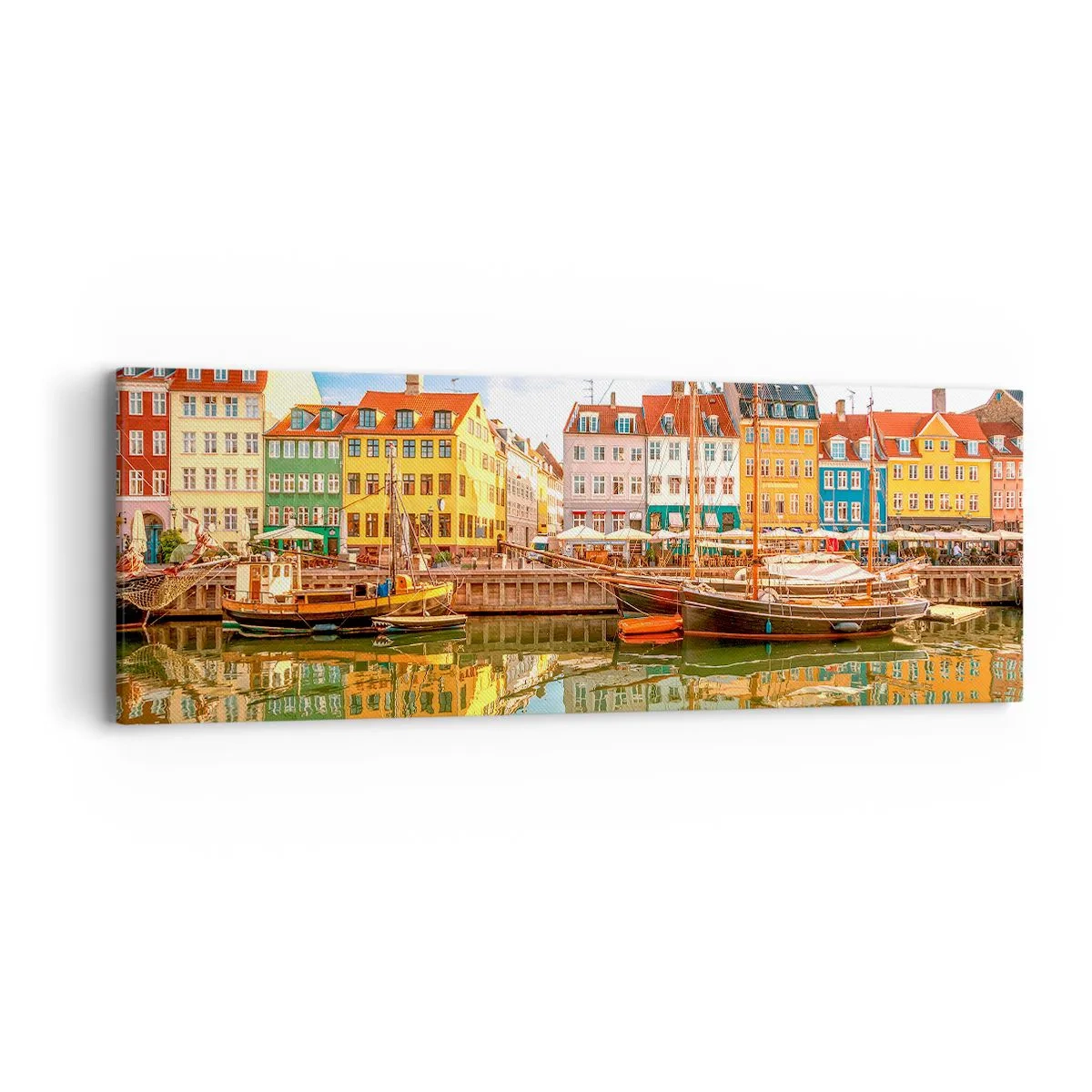 Canvastavla - Bild på duk - Vid spegelklart vatten - 90x30 cm