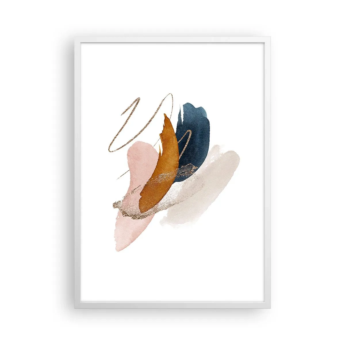 Affisch i vit ram - Bevingad komposition - 50x70 cm
